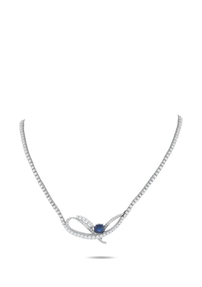 LB Exclusive diamond and sapphire necklace - Silver