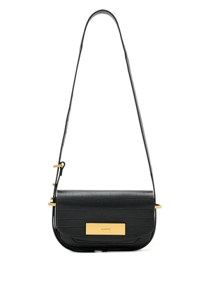 AllSaints crocodile-effect cross body bag - Black