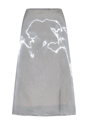 Fabiana Filippi metallic-effect skirt - Grey