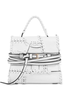 Moschino belted tote bag - White