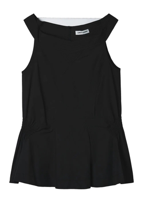 Low Classic shirred top - Black