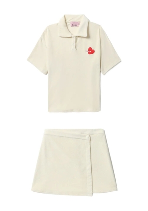 b+ab heart-embellished skirt set - Neutrals