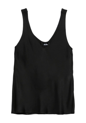 DIXIE V-neck cotton top - Black