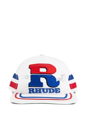 RHUDE logo-embroidered mesh cap - White