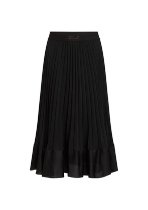 Karl Lagerfeld pleated midi skirt - Black
