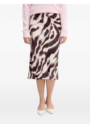 Marc Aurel animal-print mid skirt - Pink