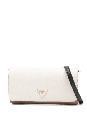 GUESS USA Noelle logo-plaque clutch bag - Neutrals