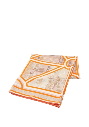 Hermès Pre-Owned 2010s Carréjean Carré 140 Flanerie a Versailles silk scarf - Neutrals