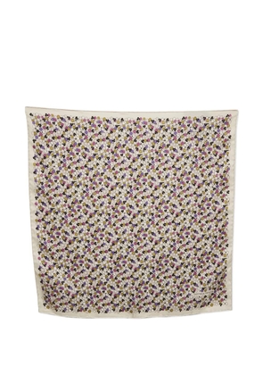 Bottega Veneta Pre-Owned silk floral square scarf - Neutrals