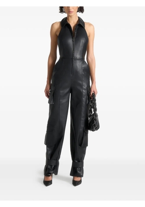 Manière De Voir halterneck cargo jumpsuit - Black