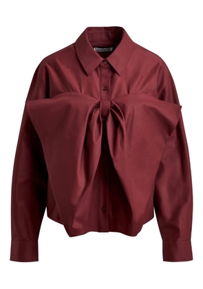 Essentiel Antwerp Ibow bow-detail shirt - Red