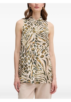 Marc Aurel buttoned sleeveless top - Neutrals