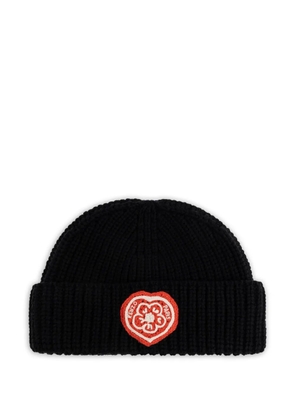 Kenzo logo patch beanie - Black