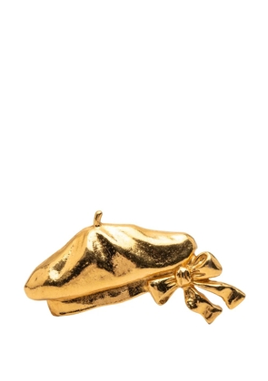 CHANEL Pre-Owned 20th Century Gold Plated Beret Hat Brooch costume brooch