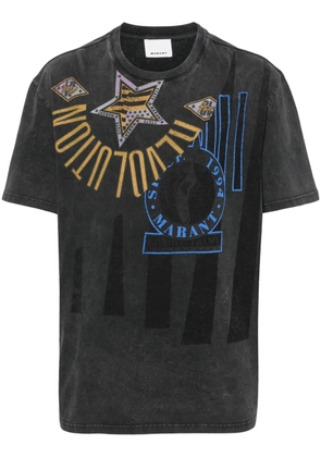 MARANT Hugo graphic-print T-shirt - Grey
