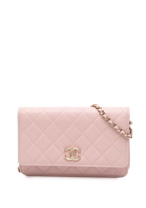 CHANEL Pre-Owned 2021-2025 CC Quilted Caviar Wallet on Chain crossbody bag - Pink