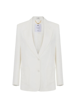 Elisabetta Franchi embroidered pocket jacket - White