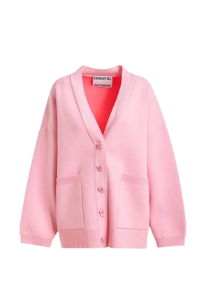 Essentiel Antwerp Jomber flower-button pockets cardigan - Pink