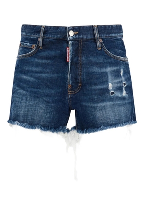 DSQUARED2 Rebels cut-off shorts - Blue