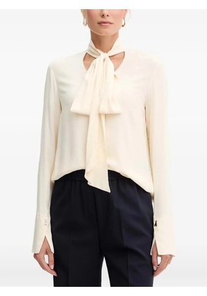 Patrizia Pepe tie-detail long-sleeve blouse - White
