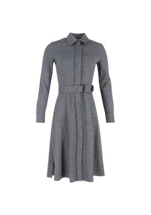 Akris belted midi shirt dress - Grey