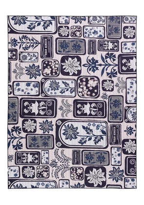 Agua Bendita Bou Batik beach towel - White