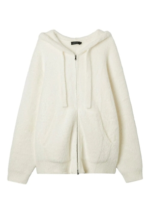 tout a coup hooded zip cardigan - White