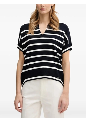 Joseph Ribkoff striped V-neck T-shirt - Blue