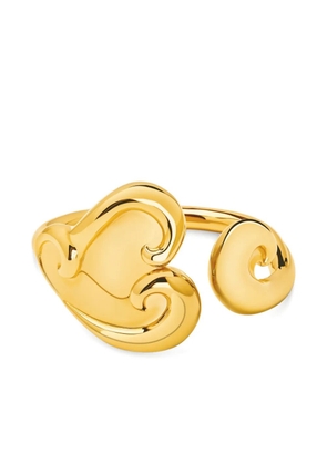 Oscar de la Renta Swirl Heart cuff bracelet - Gold