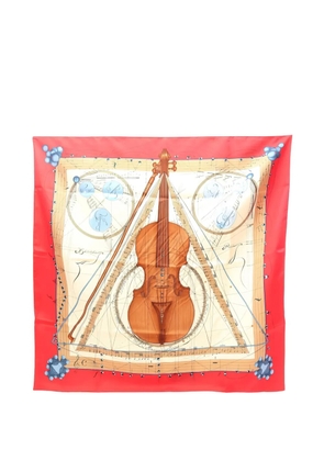 Hermès Pre-Owned La Musique des Spheres silk scarf - Red