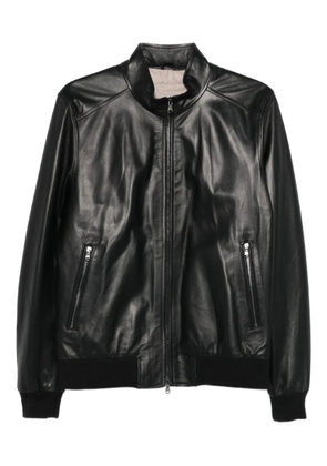 Barba Dakota leather jacket - Black