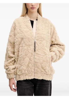 HUGO textured zipped jacket - Brown