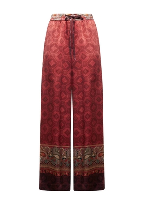 Pierre-Louis Mascia geometric-pattern trousers - Red