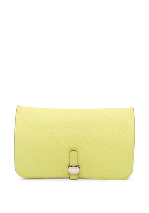 Hermès Pre-Owned 2022 Togo Dogon Duo Wallet GM long wallets - Yellow