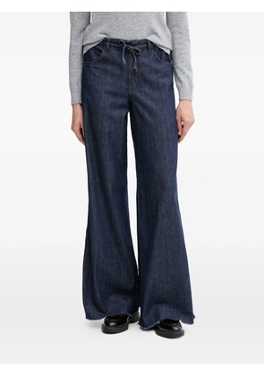 OUI drawstring-fastening flared jeans - Blue