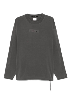 Ksubi long-sleeve embroidered-logo T-shirt - Grey