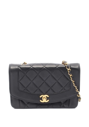 CHANEL Pre-Owned 1994-1996 Small Lambskin Diana Flap crossbody bag - Black