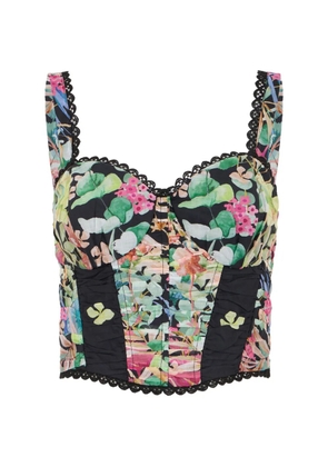 Charo Ruiz Ibiza Sylva floral-print top - Black