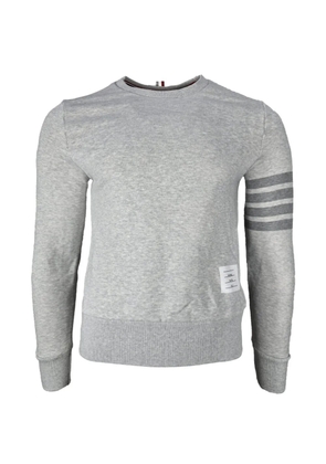 Thom Browne 4-bar logo-patch crew-neck sweatshirt - Grey