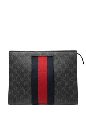 Gucci Pre-Owned 2000-2015 GG Supreme Web clutch bag - Black