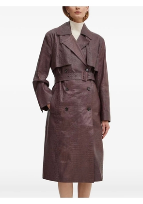 BOSS belted double-breasted coat - Brown