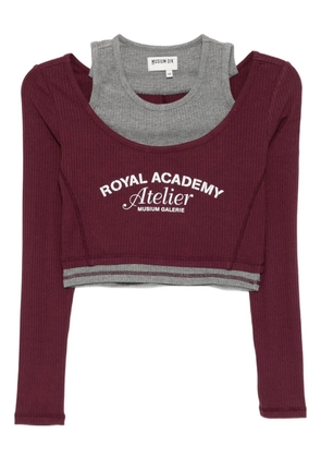 Musium Div. slogan-print layered T-shirt