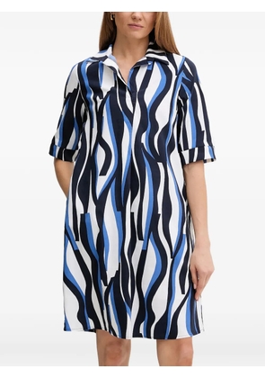 Joseph Ribkoff abstract pattern collared dress - White