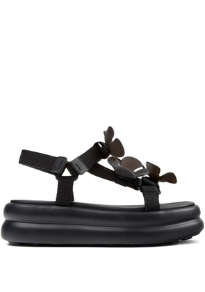 Camper Twins flower-detail touch-strap sandals - Black