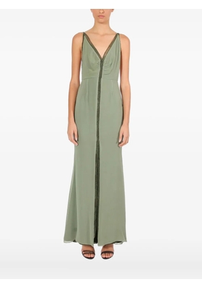 Lethicia Bronstein lace-trim maxi dress - Green
