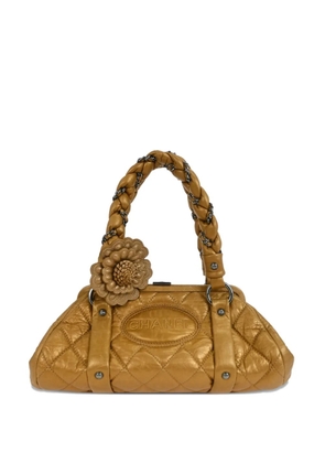 CHANEL Pre-Owned 2006 flower-detail tote bag - Brown