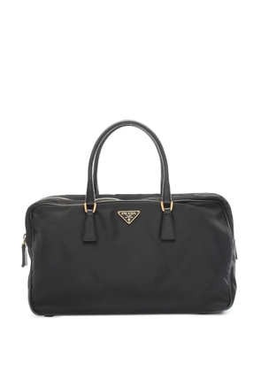 Prada Pre-Owned 2000s logo-plaque tote bag - Black