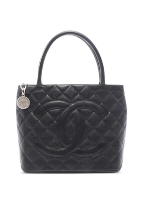 CHANEL Pre-Owned 2003 Reissue CC-logo quilted tote bag - Black