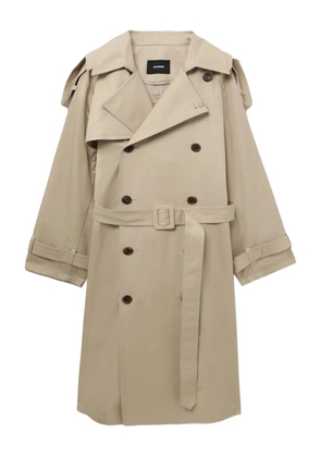 We11done double-breasted belted trench coat - Neutrals