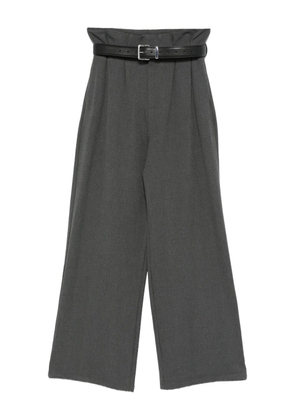 Eleh belted-waist trousers - Grey
